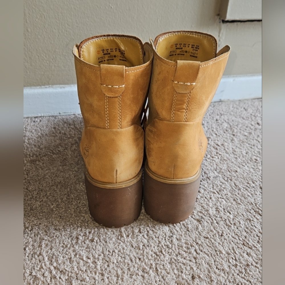 Timberland Averly Chuka Women's Lace Up Tan Boots - Picture 3 of 6